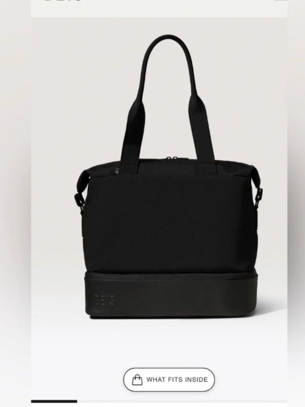 BÉIS Black Mini Weekender Travel Tote